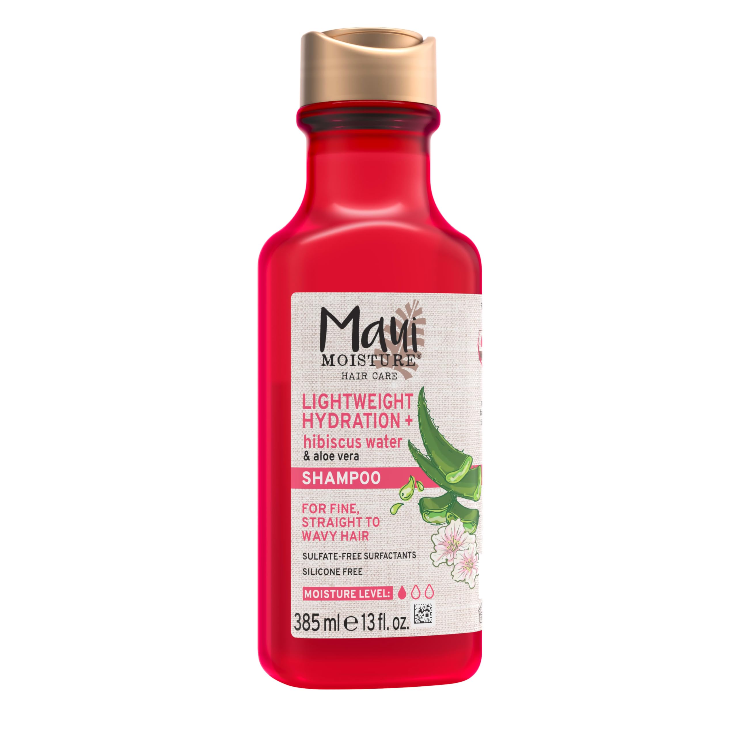 Daily-use curl care scene with Maui Moisture lightweight hydration shampoo