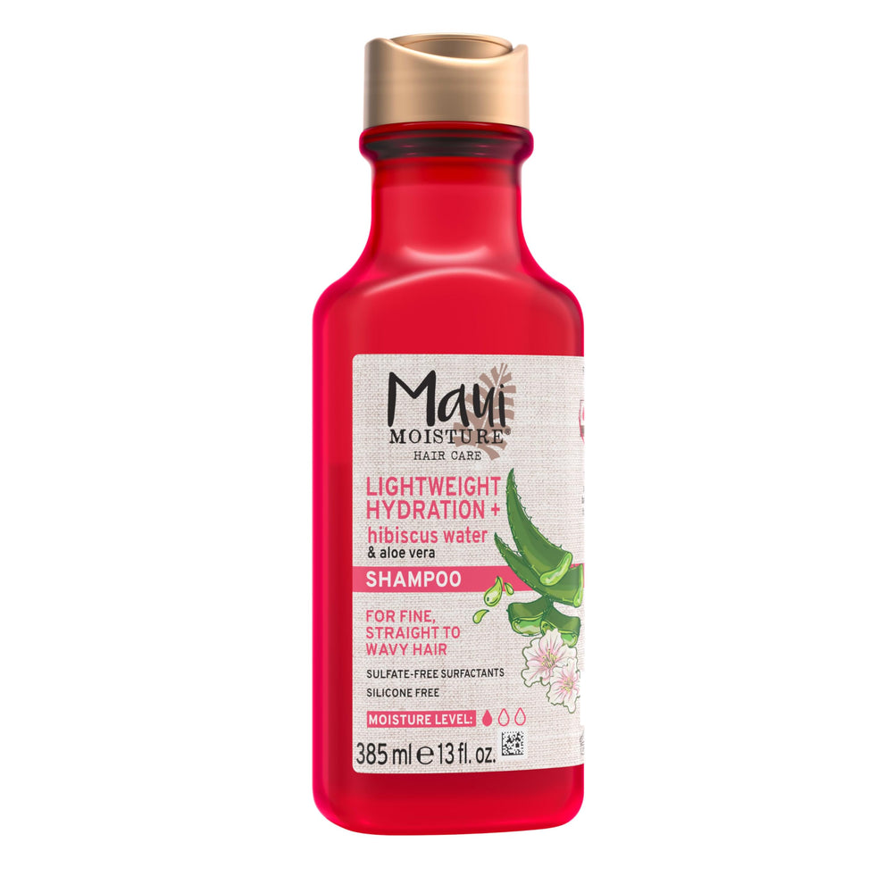Daily-use curl care scene with Maui Moisture lightweight hydration shampoo