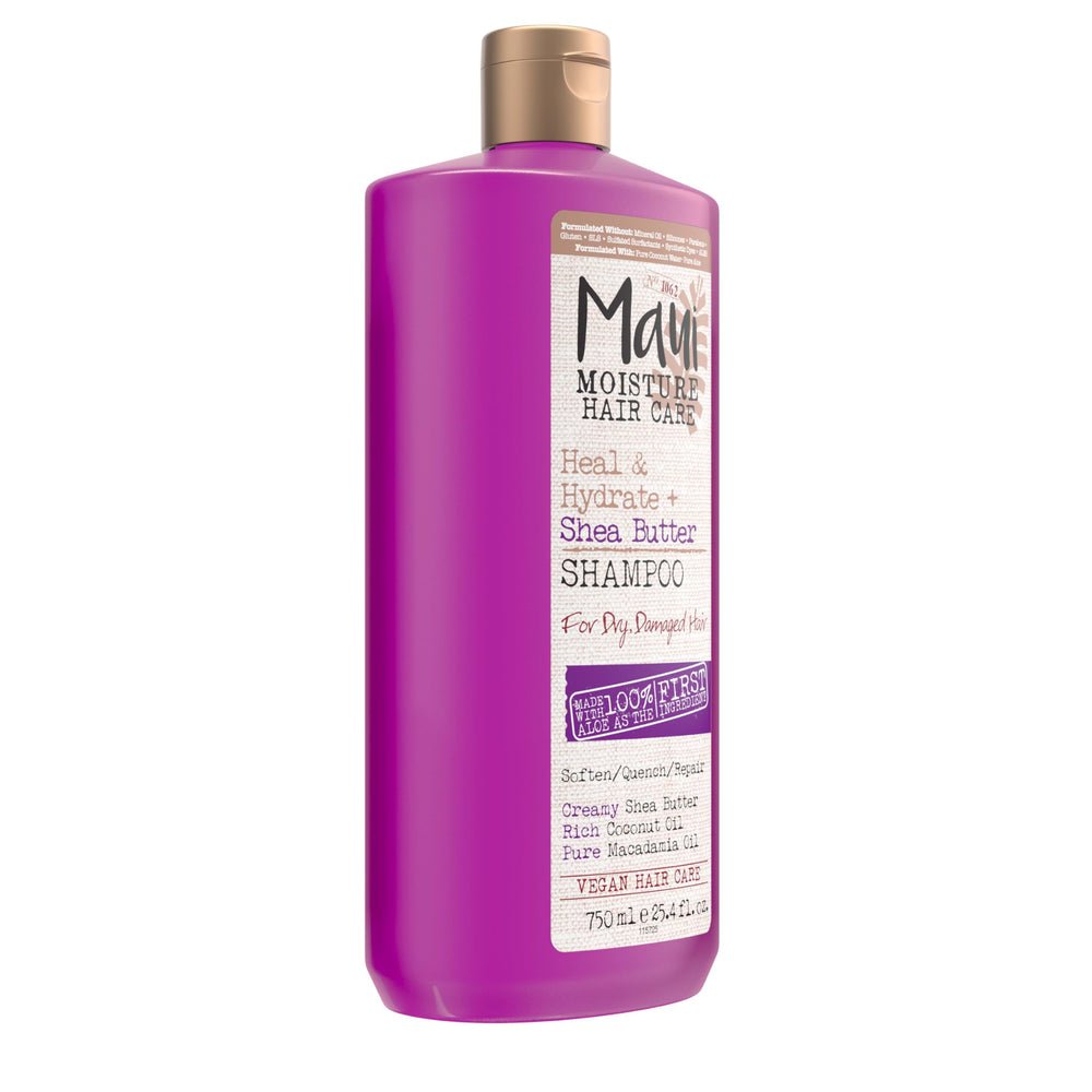 Maui Moisture Heal and Hydrate Shea Butter Shampoo safe for color-treated hair.