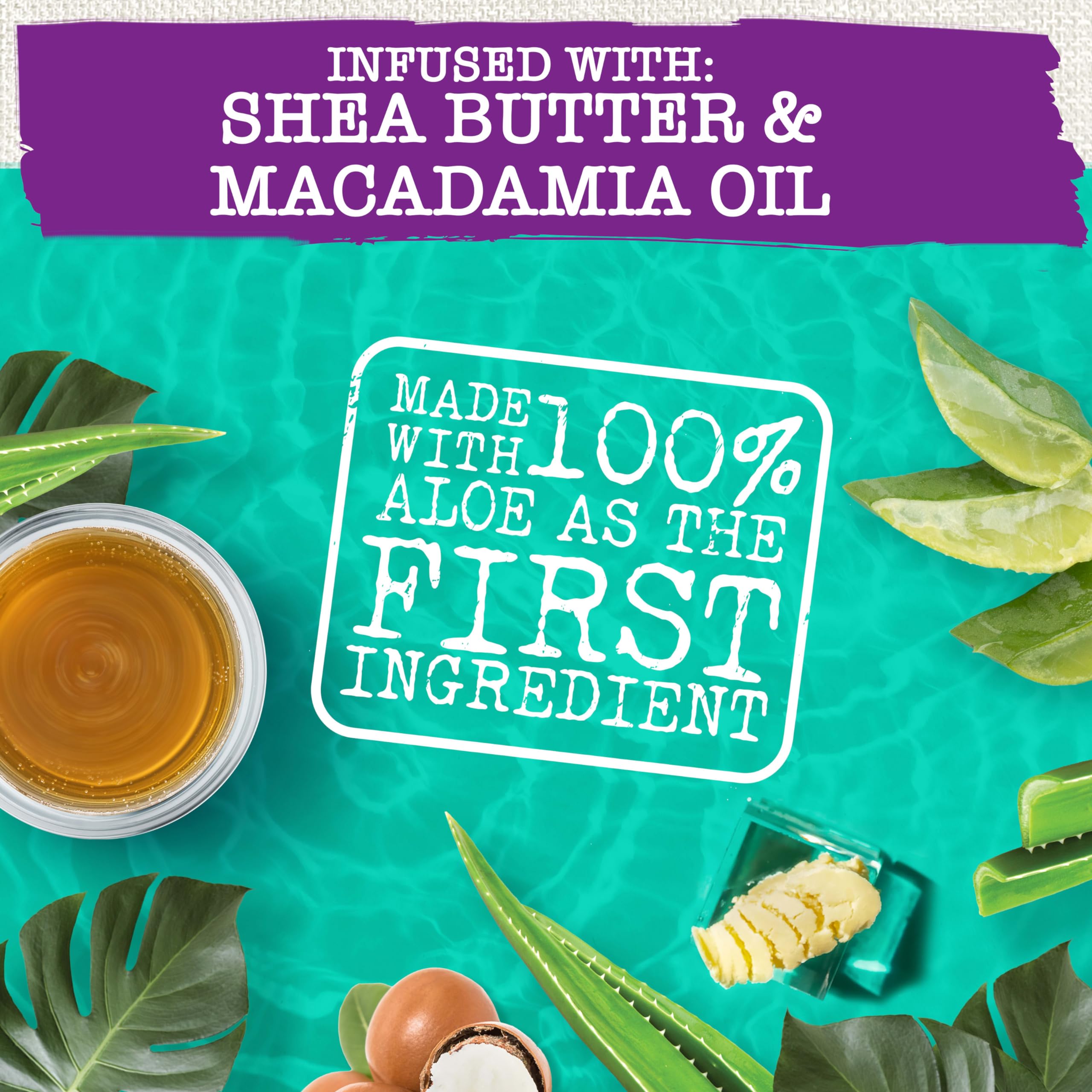 Maui Moisture Heal and Hydrate Shea Butter Shampoo used on wet hair for daily cleansing.