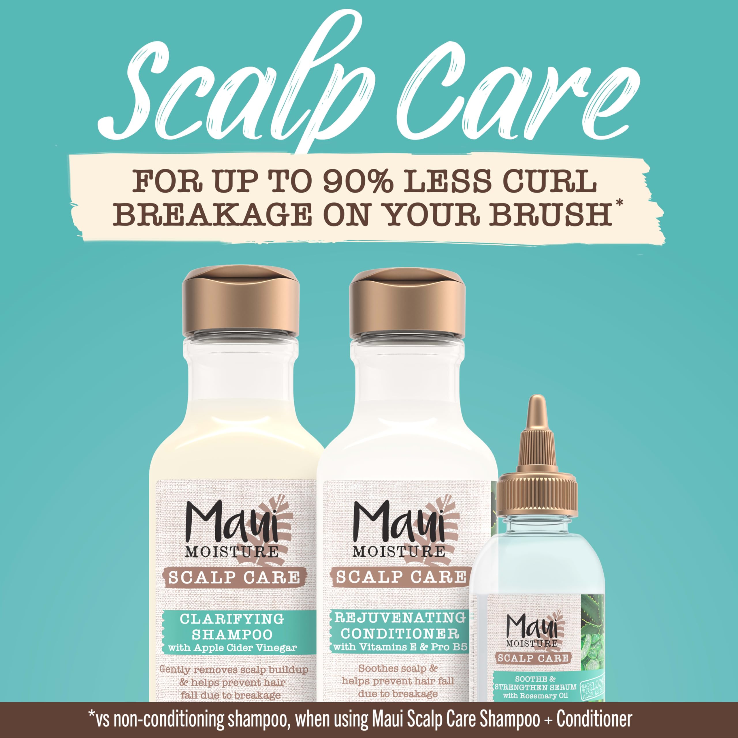 Maui Moisture Scalp Care serum-dispense demonstrates even scalp application for healthier-looking curls.