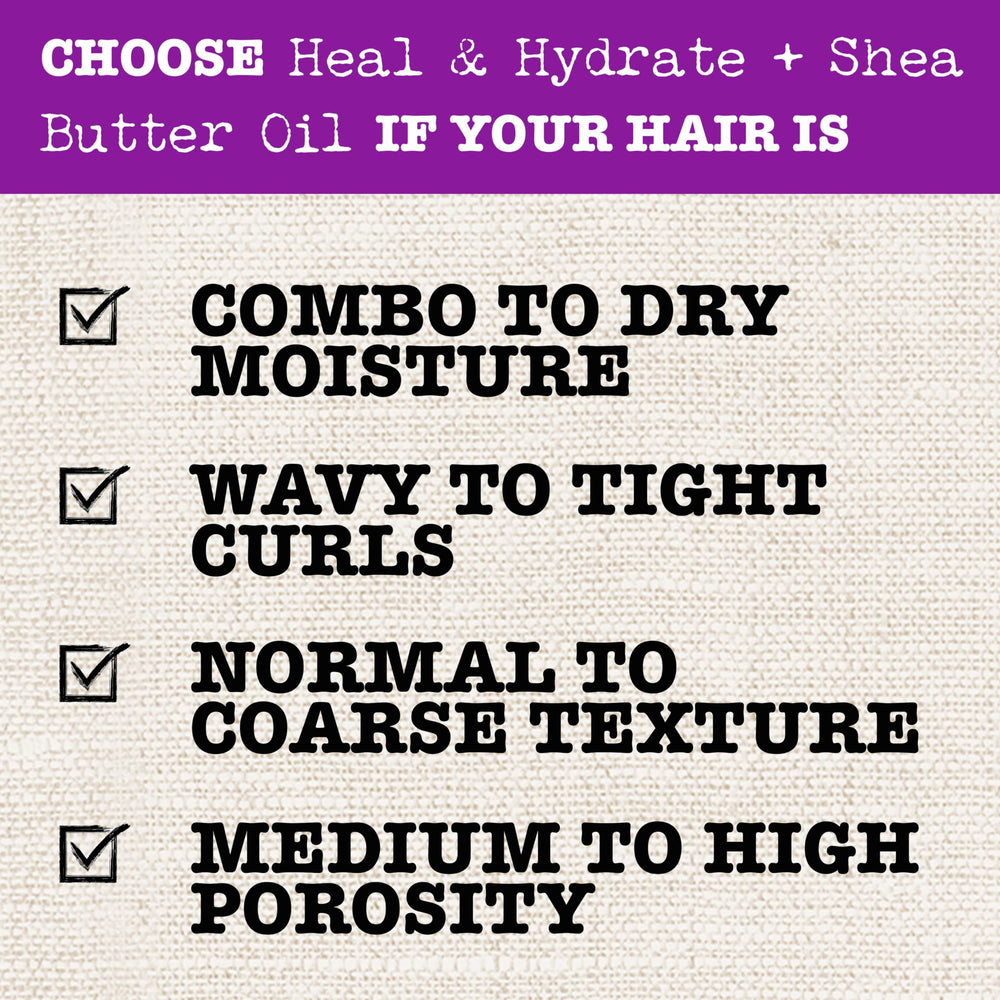 Maui Moisture Shea butter rich formula bottle showing nourishing care for dry hair.