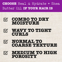 Maui Moisture Shea butter rich formula bottle showing nourishing care for dry hair.