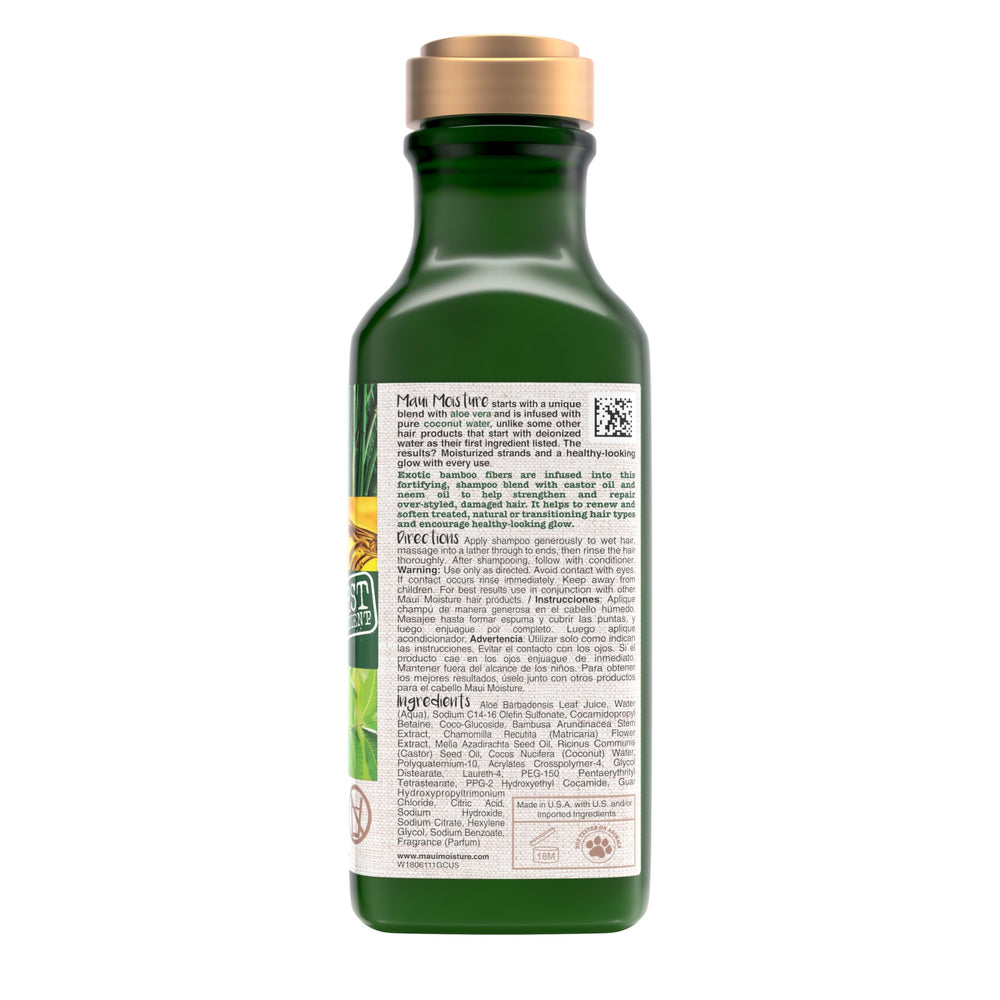 Fresh lemon and cedarwood scent notes in Maui Moisture shampoo