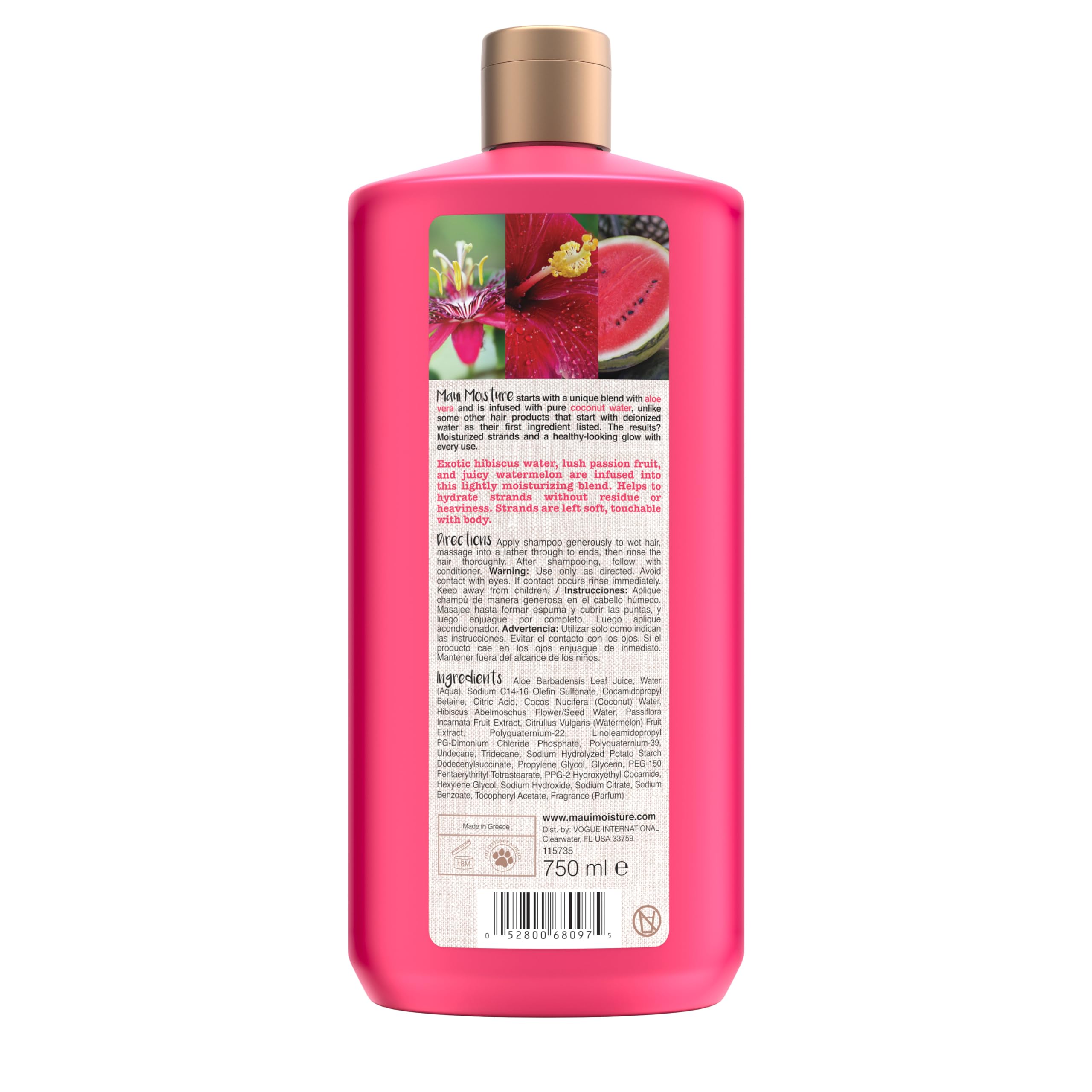 Maui Moisture vegan sulfate-free label on packaging