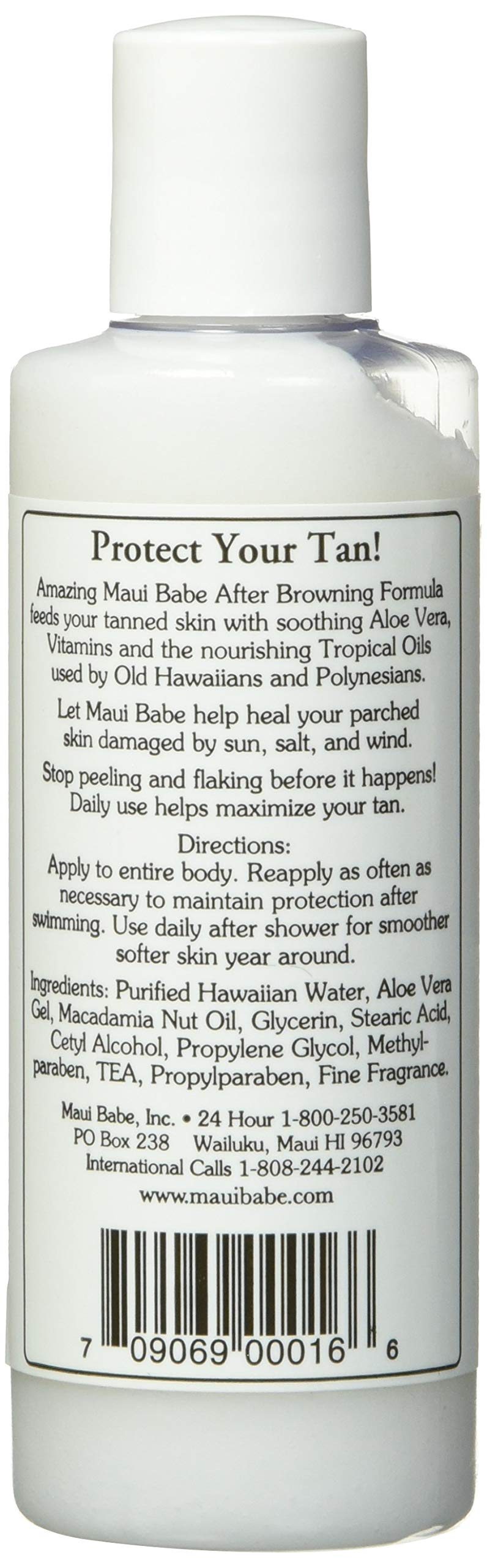 Maui Babe After Browning Lotion being poured to refresh sun-exposed skin.