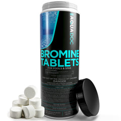 MAV Aquadoc bromine tablets for hot tub one point five pounds improve sanitation and clarity.