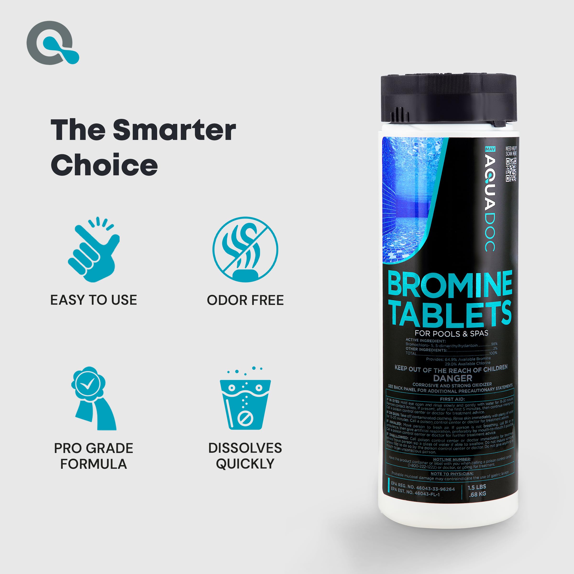 MAV Aquadoc bromine tablets help prevent mold buildup in hot tubs.