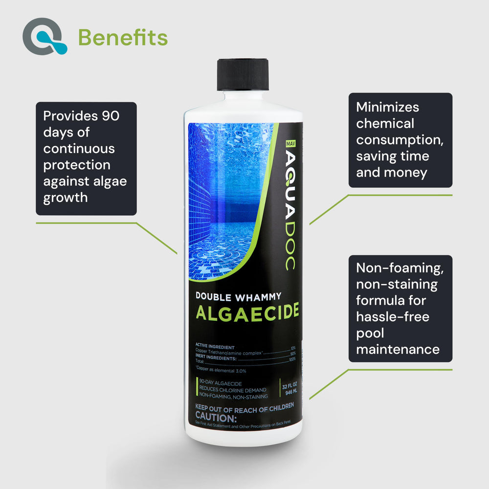 MAV AquaDoc copper algaecide pour action demonstrates effortless dosing for healthy water.