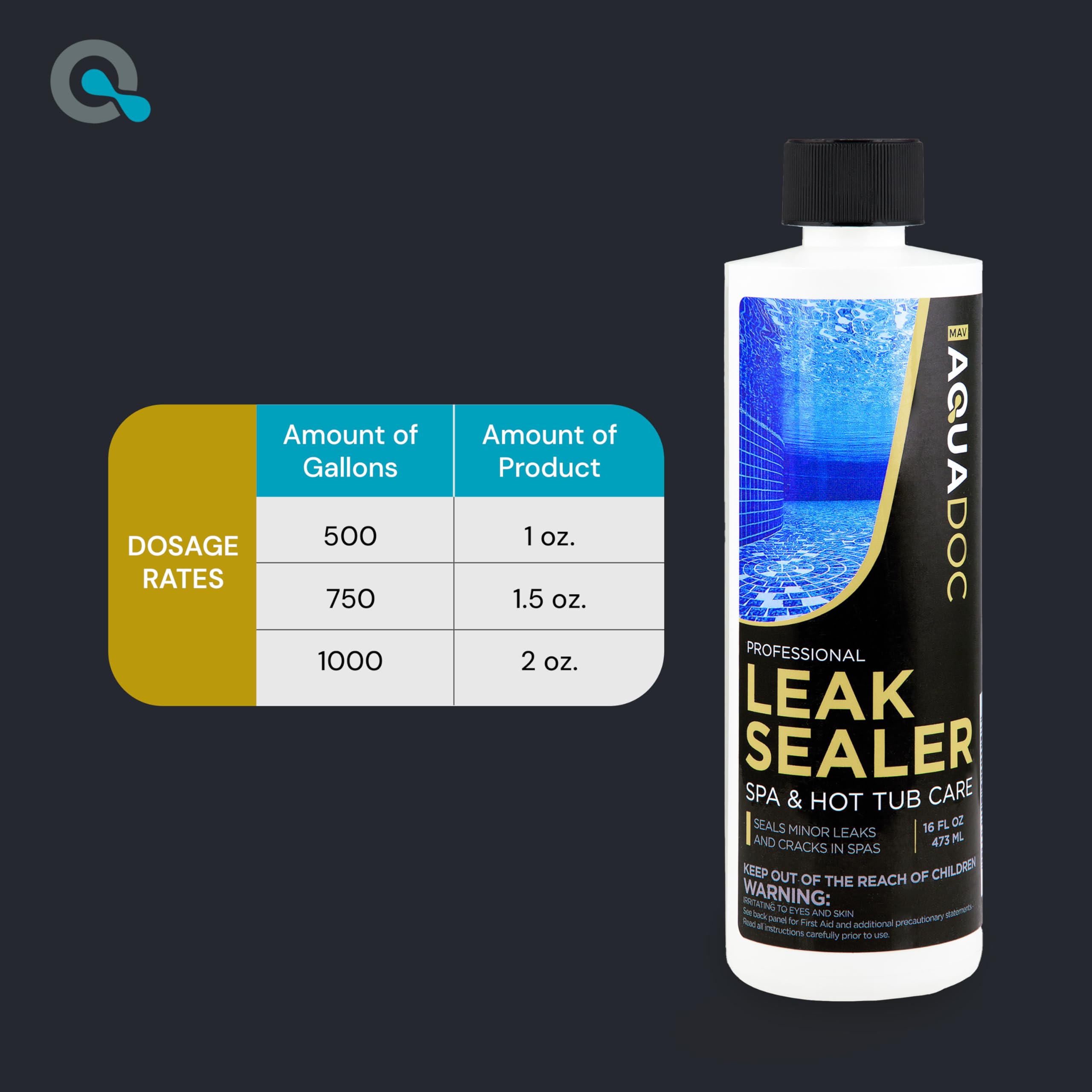 Illustration of AquaDoc 24 hour action for leak reduction