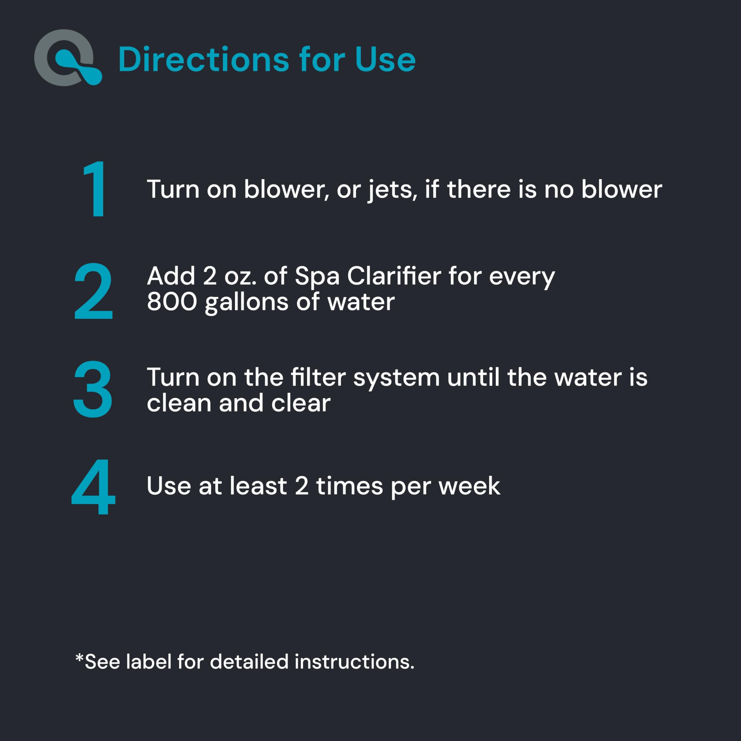 MAV AquaDoc Spa Clarifier dosing with jets running for quick results