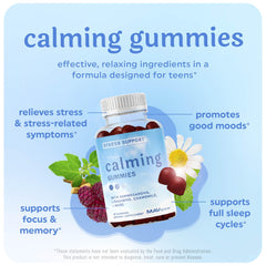 MAV Nutrition teen serving with gummies designed to ease daily stress.