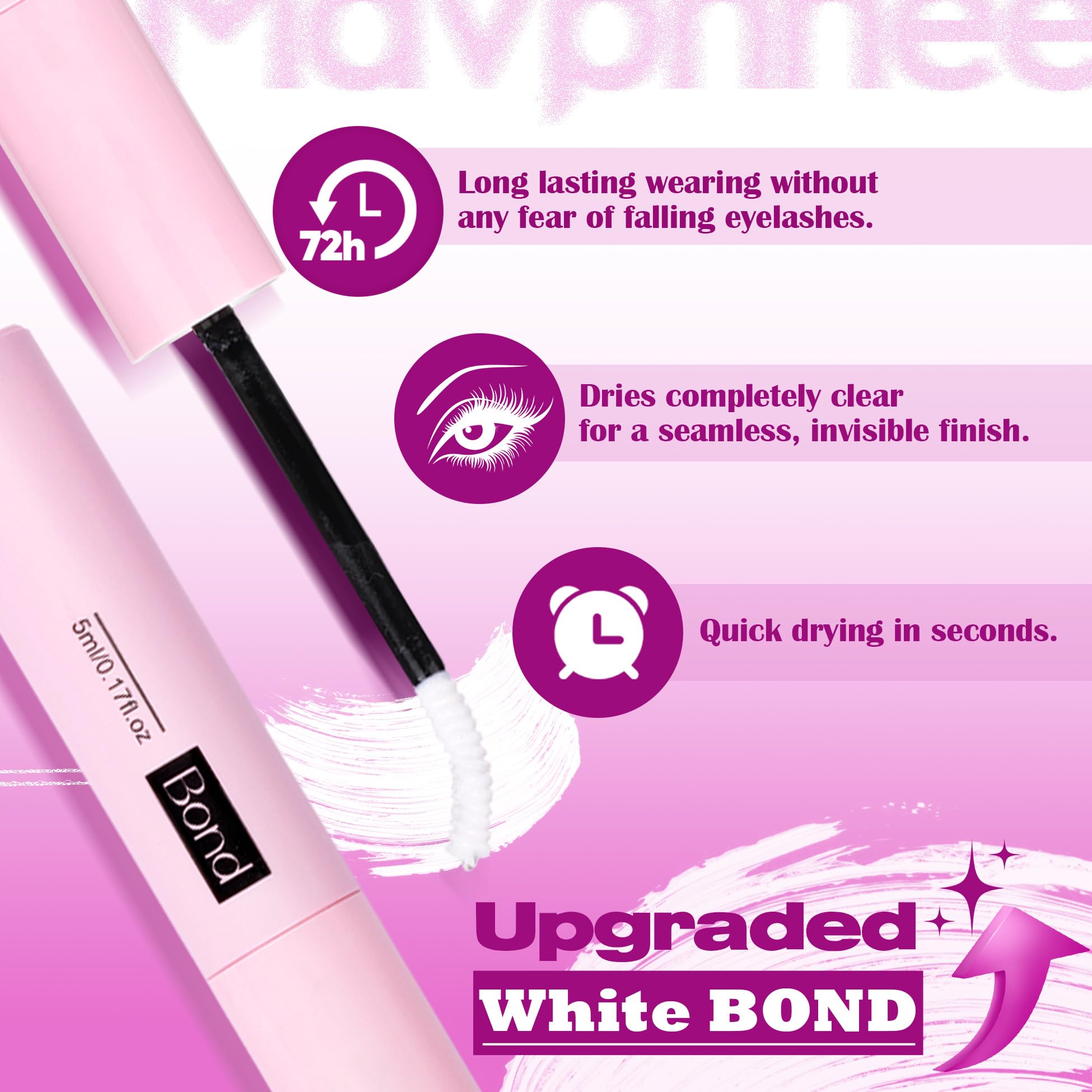 Mavphnee 2in1 lash glue bonds and seals for strong, long-lasting wear
