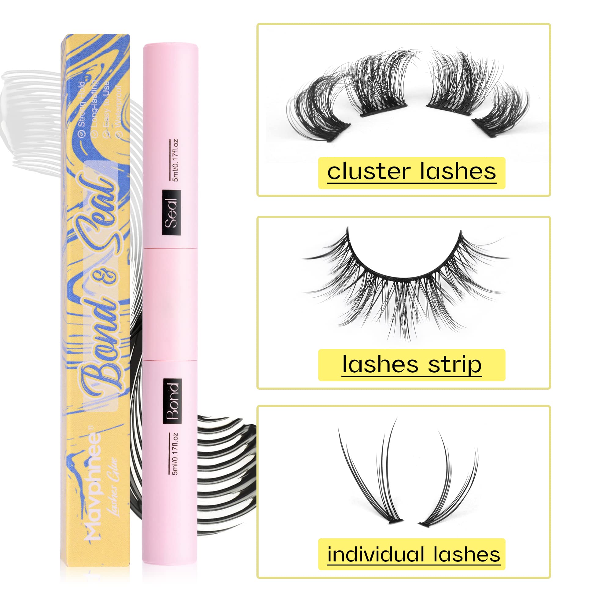Mavphnee Big Seal brush captures every lash for full coverage.