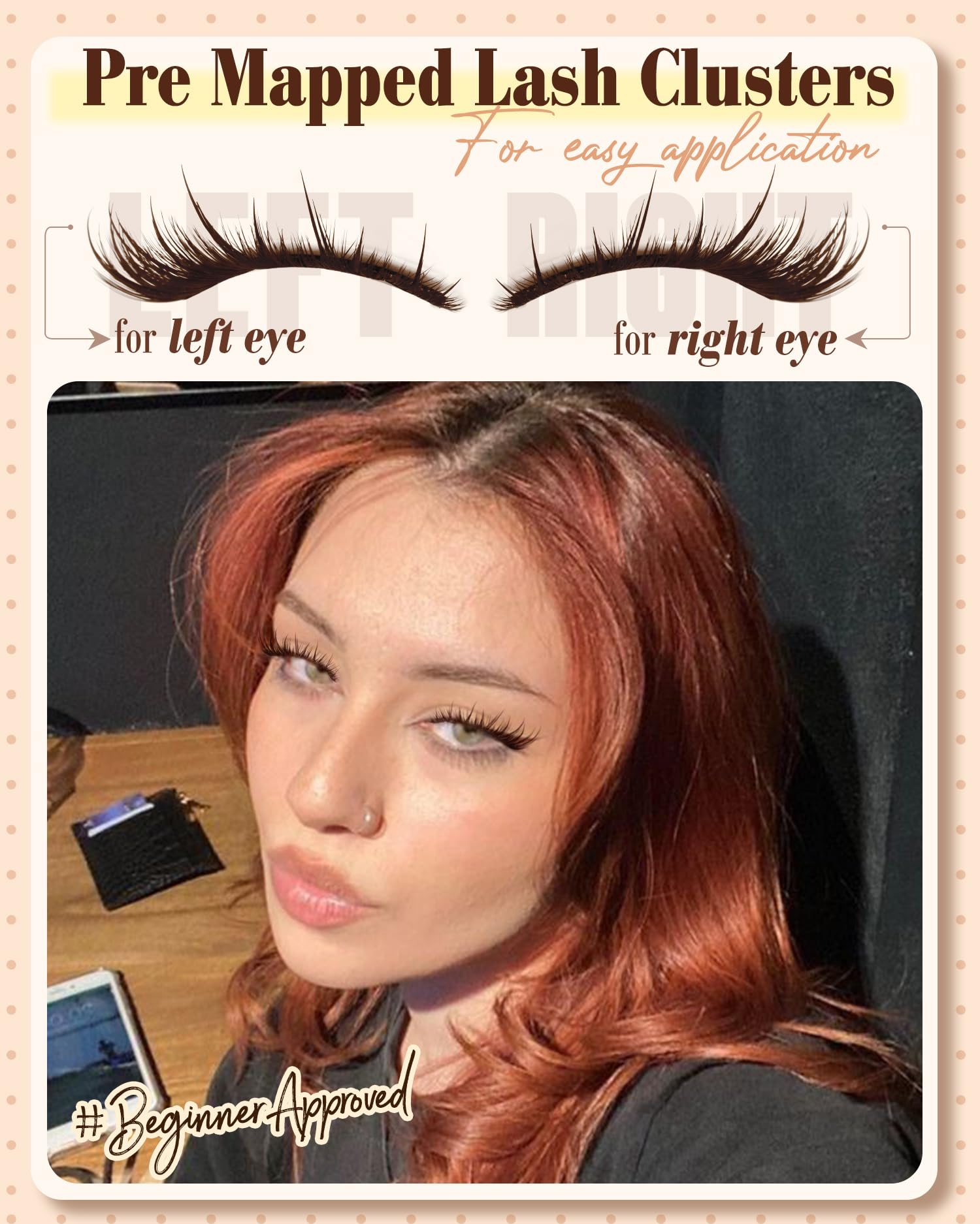 Mavphnee cat eye cluster eyelashes 6-14mm for versatile length options