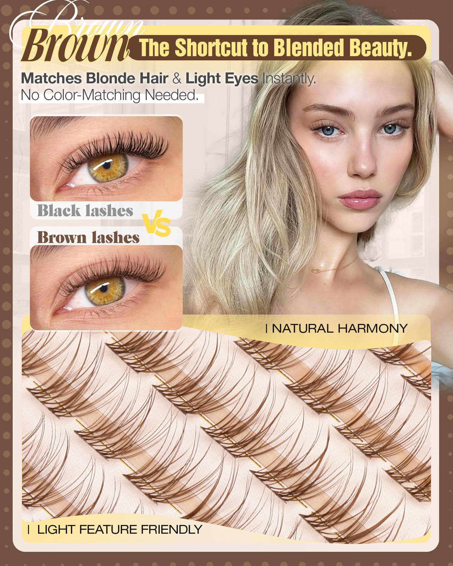 Mavphnee fluffy faux mink lash clusters with CC curl offering delicate volume.