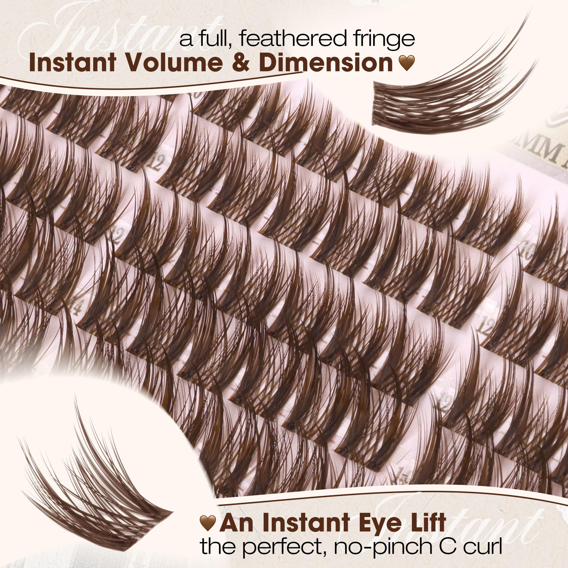 Mavphnee undetectable clear lash band creates a seamless finish.