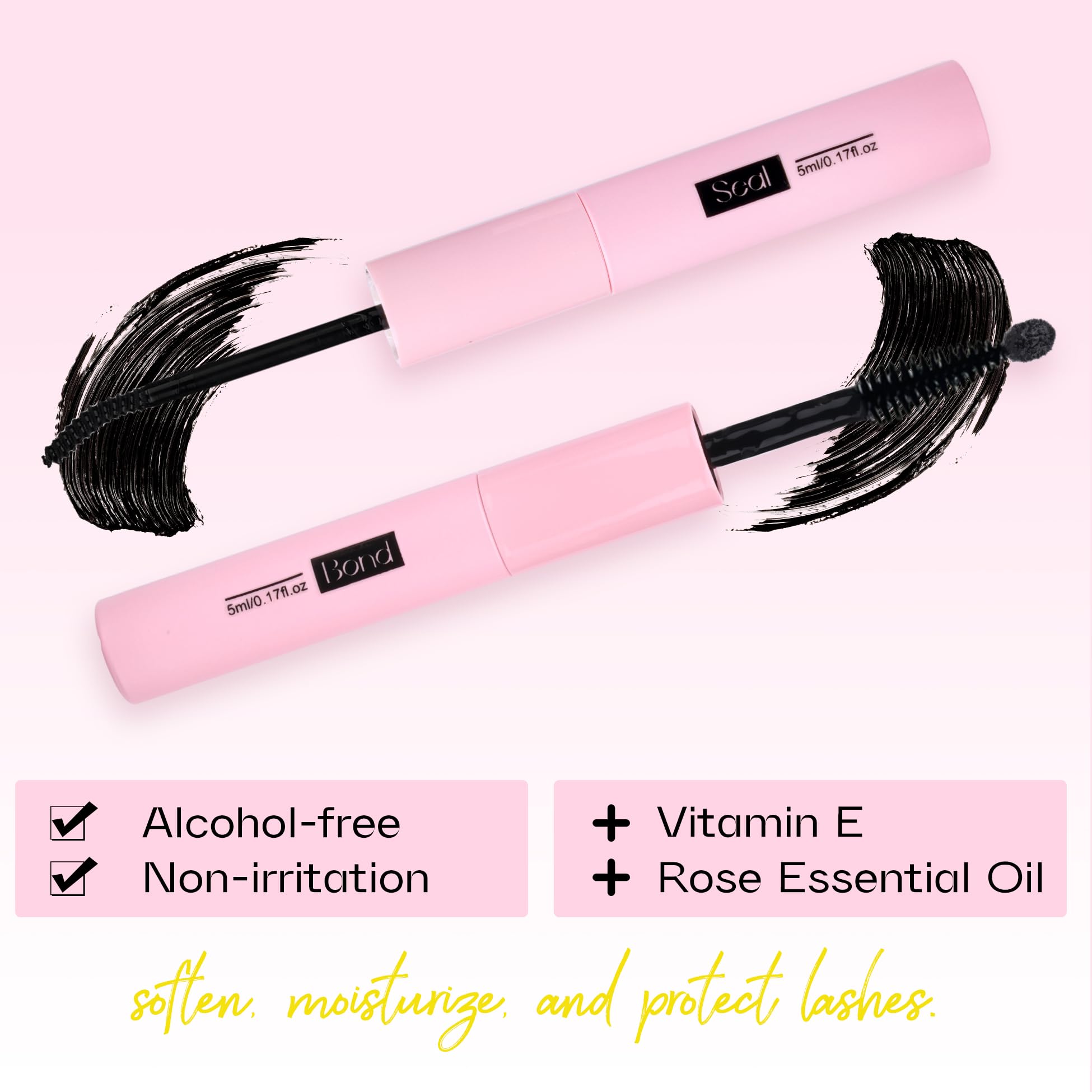 Mavphnee Lash Seal brush broad tip capturing every lash from base to tip.