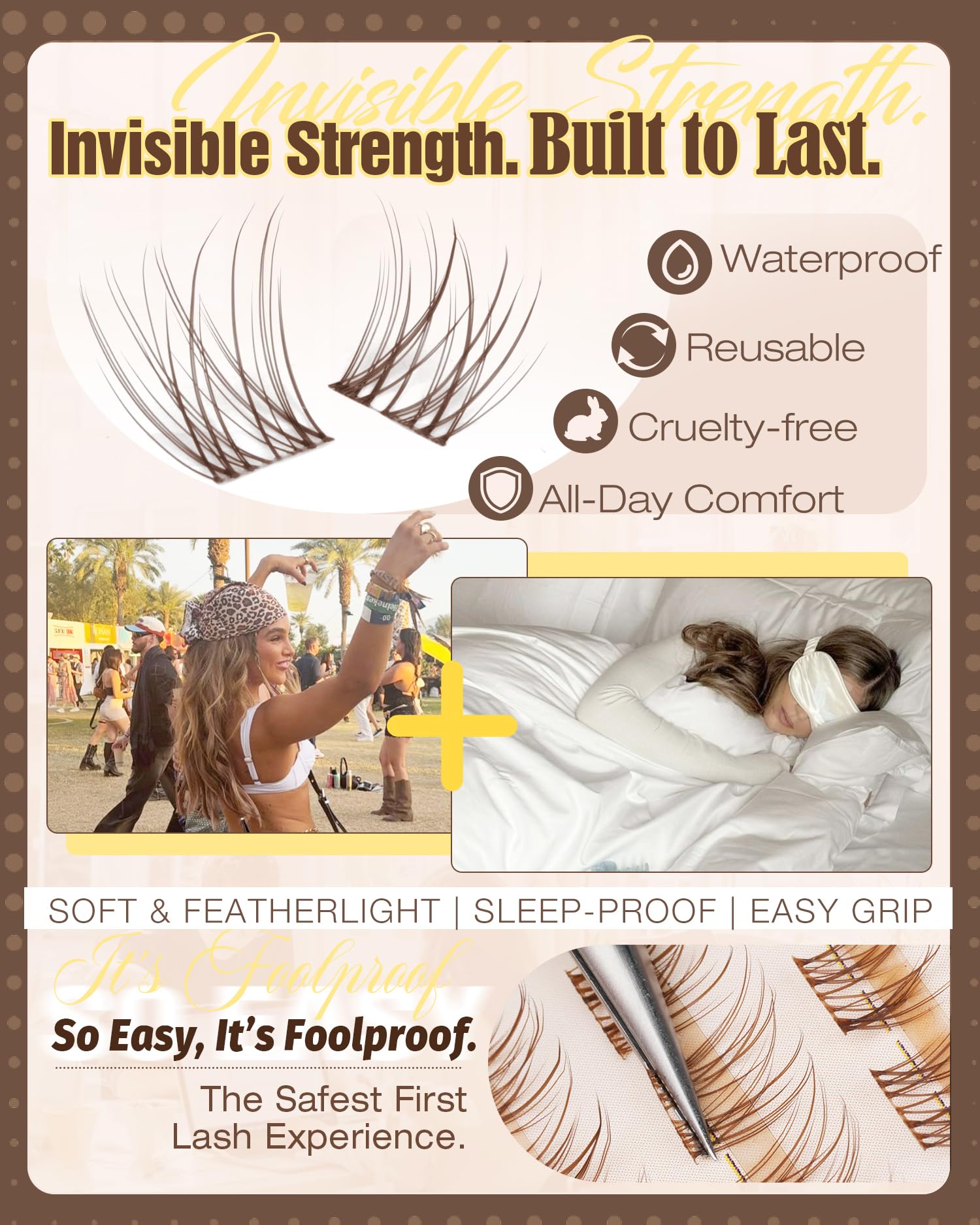 Mavphnee lightweight lash clusters designed for all-day comfort.