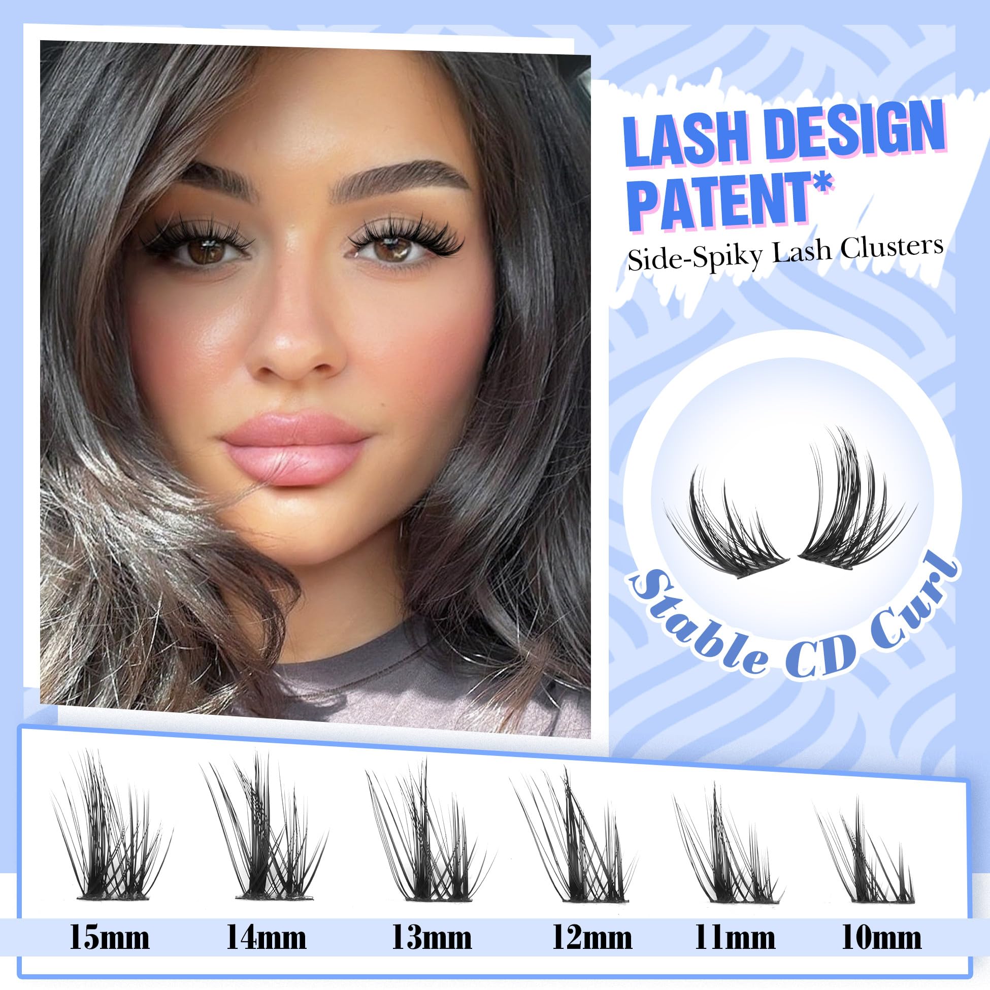 Mavphnee Manga Lash Clusters cat-eye spiky design adds dramatic definition.
