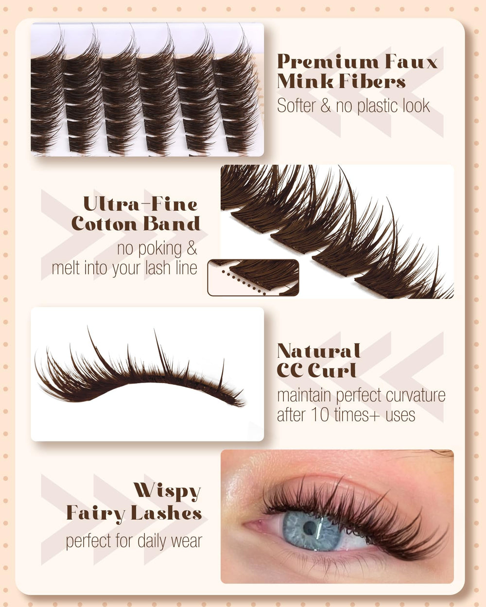 Mavphnee premium faux mink lashes with a matte natural look