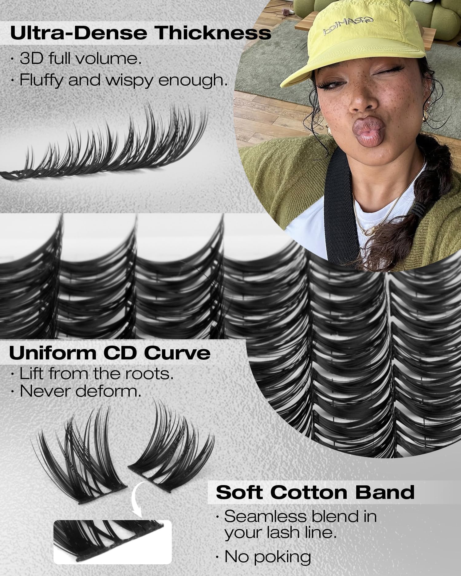 Mavphnee Premium Faux Mink soft lashes for a natural, feather-like vibe.
