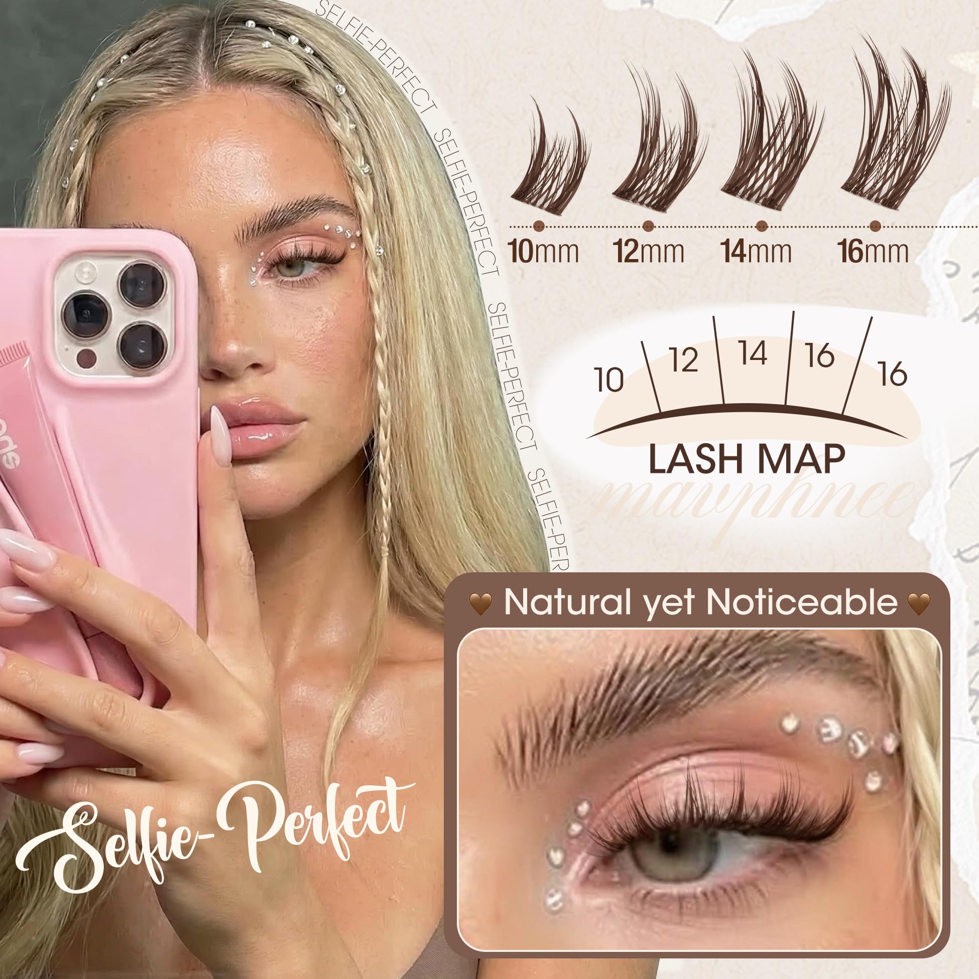Mavphnee reusable DIY lash clusters for versatile styling and value.