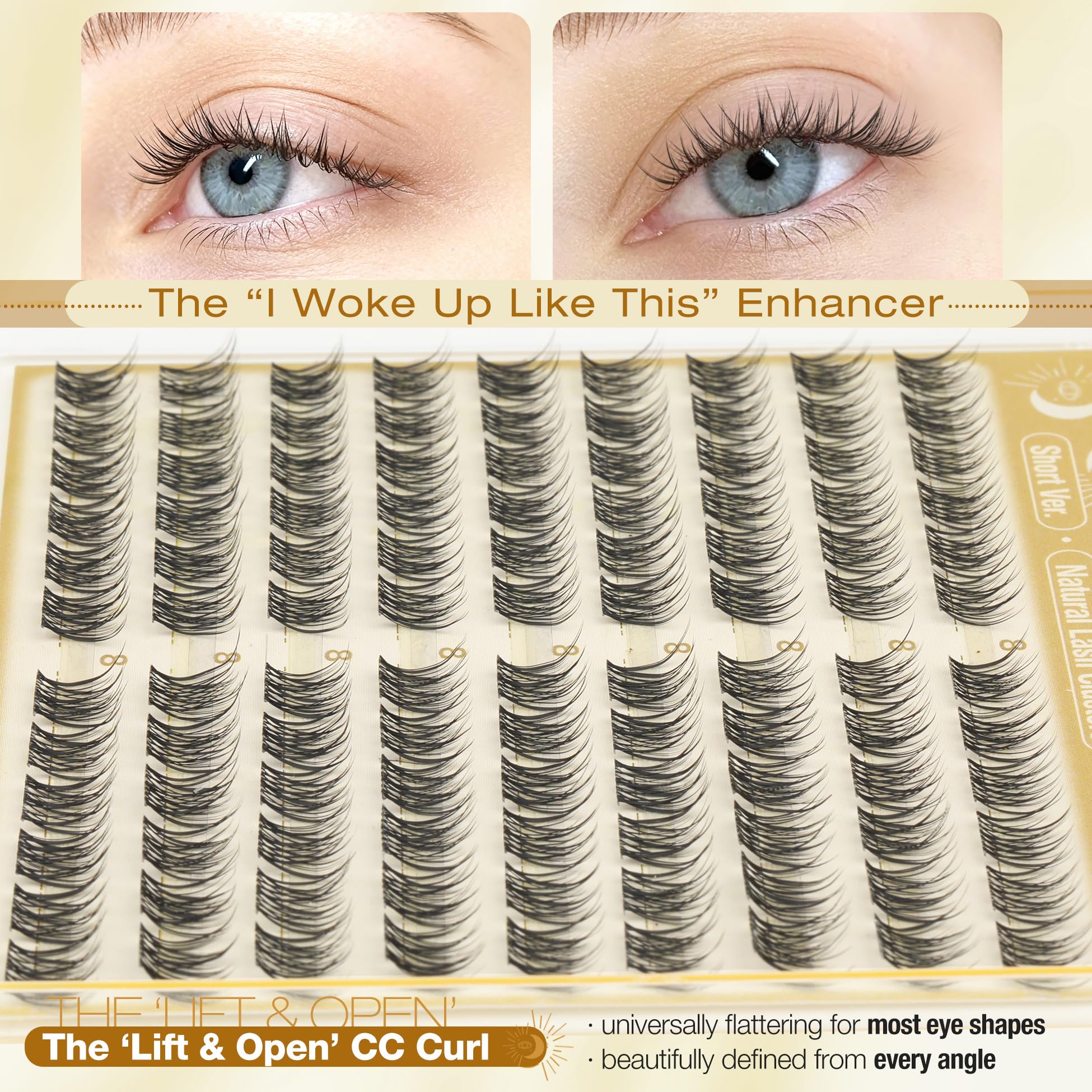 Mavphnee reusable wispy lash clusters for multiple wears.