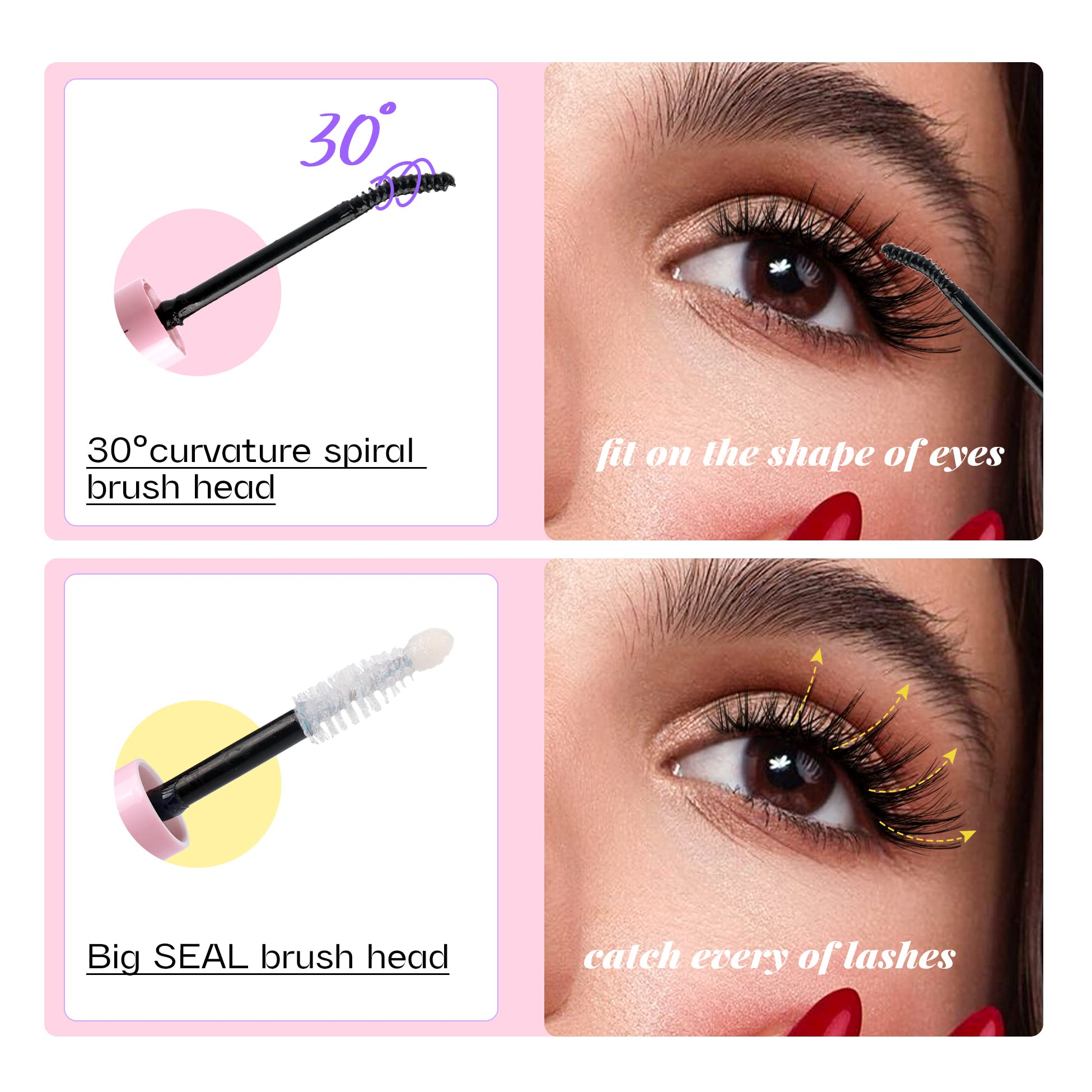 Mavphnee 30-degree spiral Bond brush follows natural eye shape.