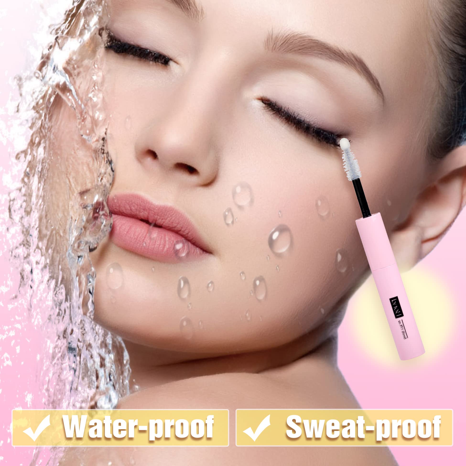 Mavphnee Vitamin E and rose oil condition lashes during application.