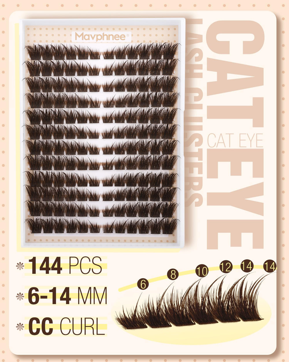 Mavphnee wispy fairy spikes lashes with soft, dimensional finish
