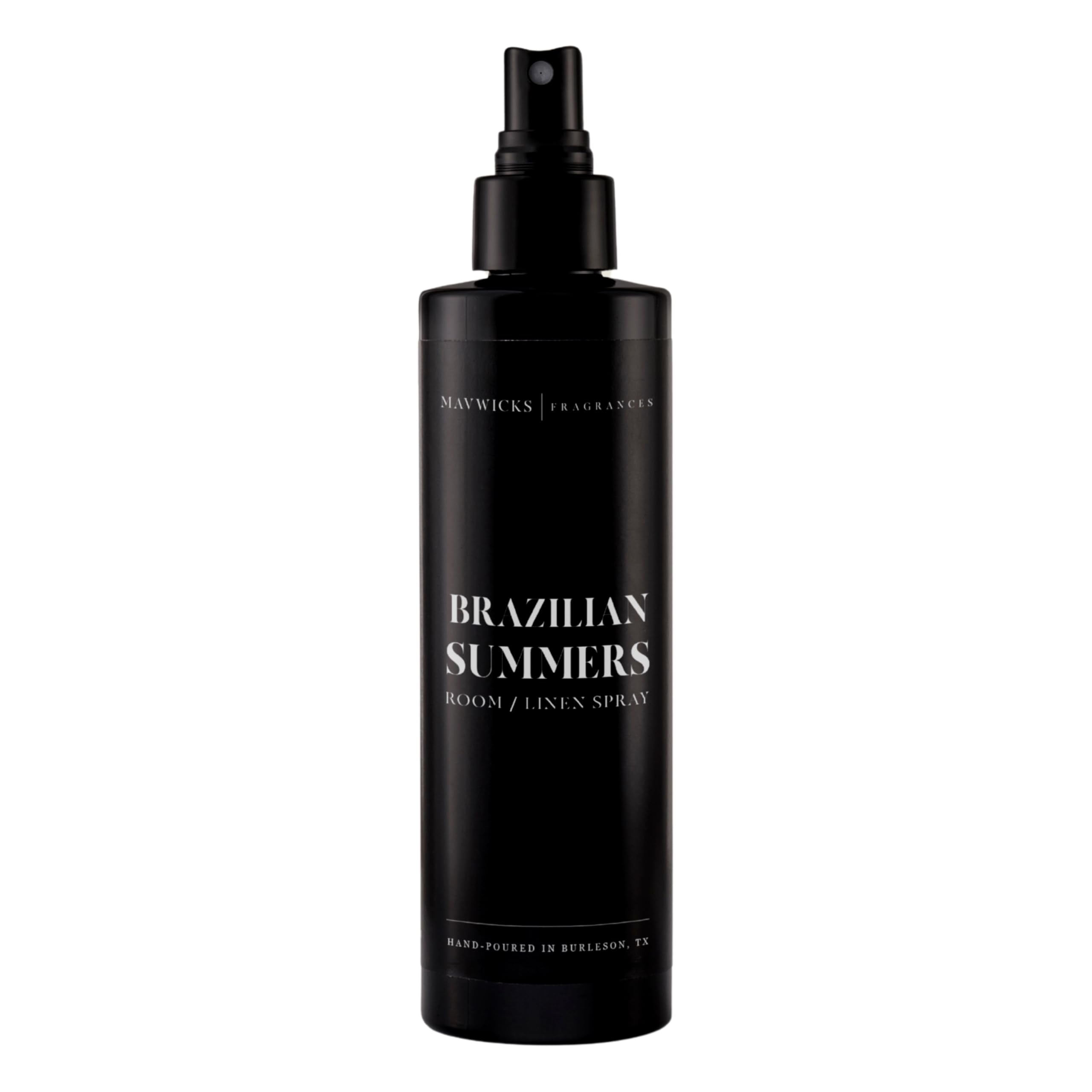 Mavwicks Brazilian Summers bottle delivers long-lasting fragrance for bedrooms.
