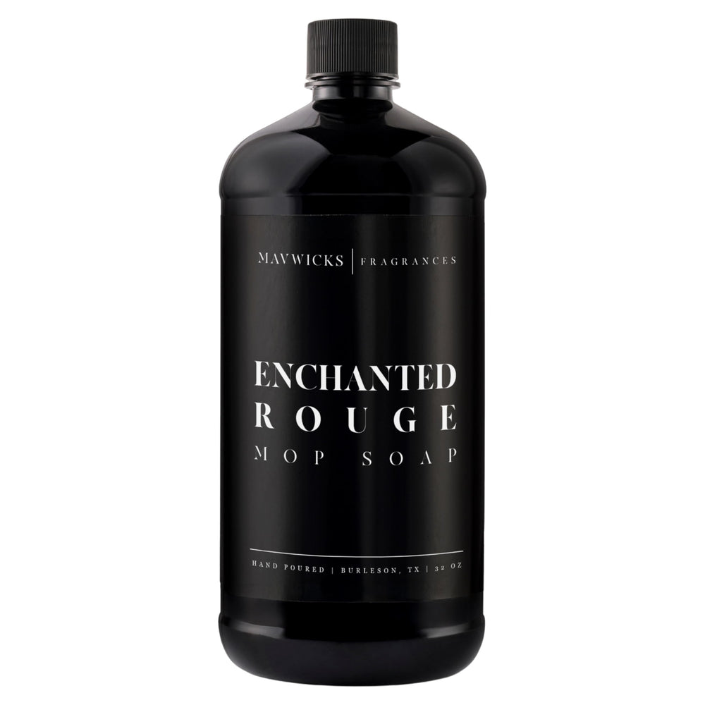 Mavwicks Enchanted Rouge bottle pour for fragrant mop prep