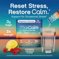 Max Calm ionic magnesium glycinate bottle highlighting premium mineral support