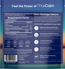 Max Calm single-serve stick pack for on-the-go calm moments