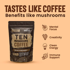 MAX FIT arabica instant mushroom blend aroma and daily energy