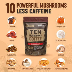 MAX FIT scoop showing one tablespoon serving for quick brew.</