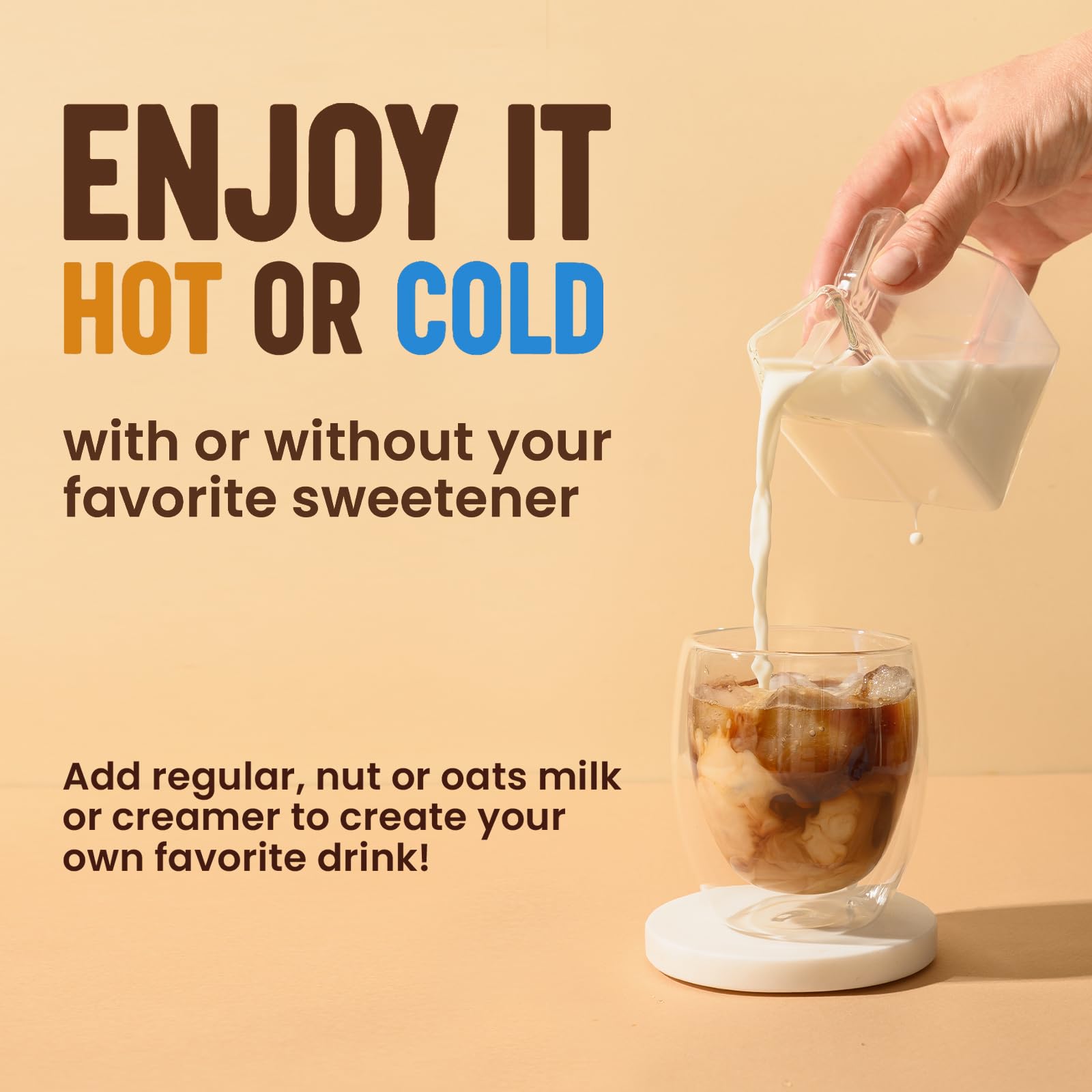 MAX FIT Arabica medium roast instant coffee offers rich aroma and clean energy.