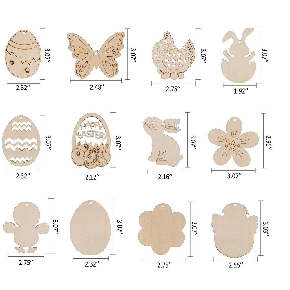 Max Fun Easter egg wood cutout ornament ideal for painting and display.