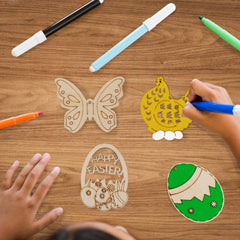 Max Fun Easter flower hollow-out wood cutout ornament for easy hanging.