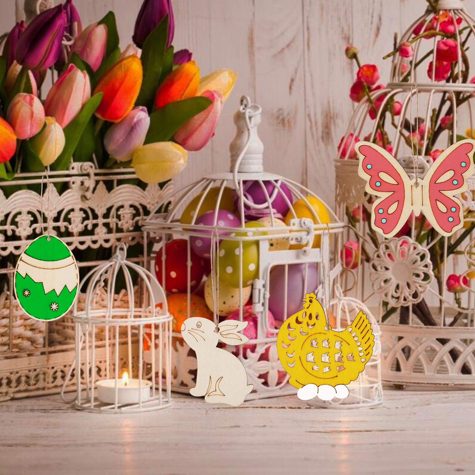 Max Fun Easter natural-surface wood cutout kit ready for crafts.