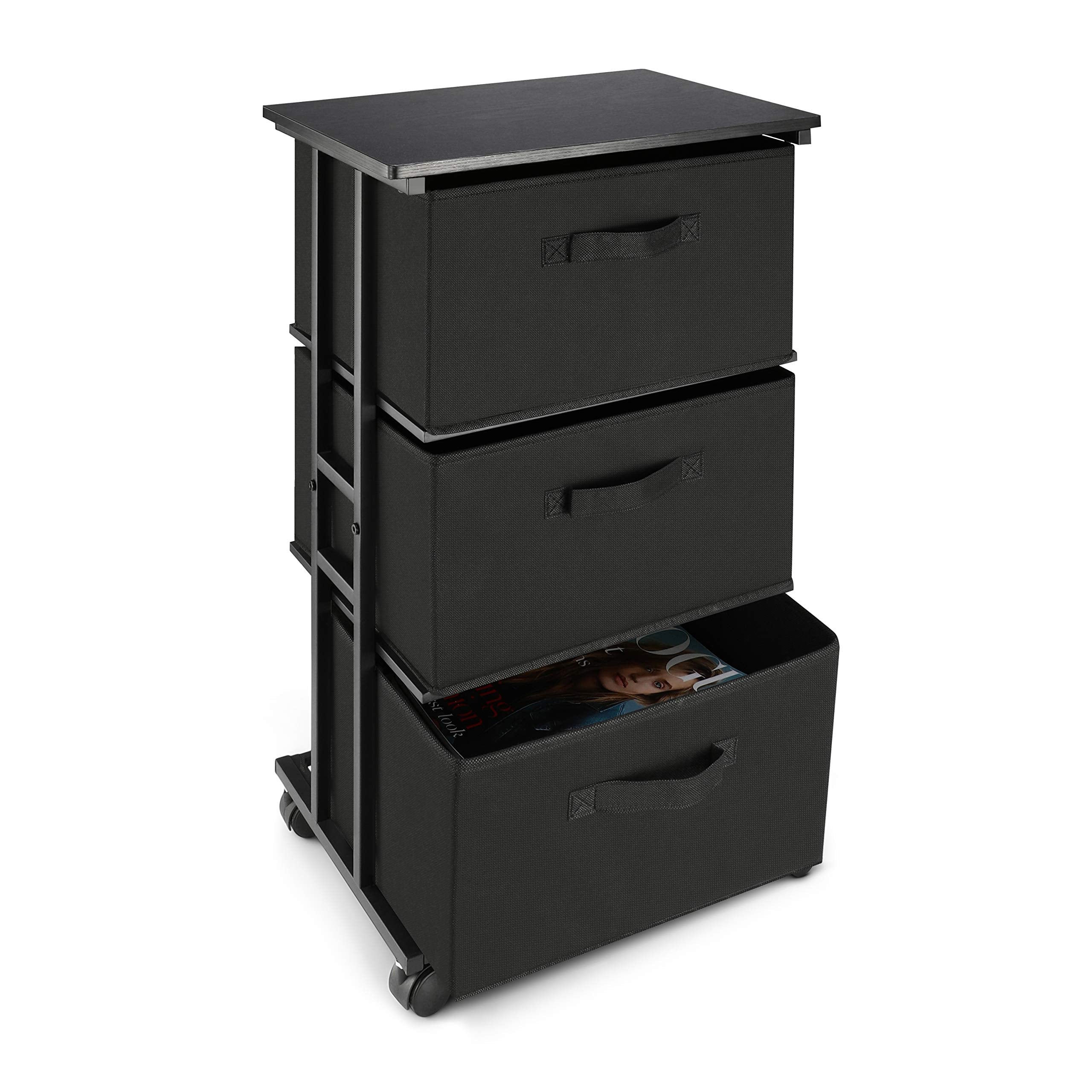 MAX Houser dresser with 3 drawers keeps clothes organized and accessible.