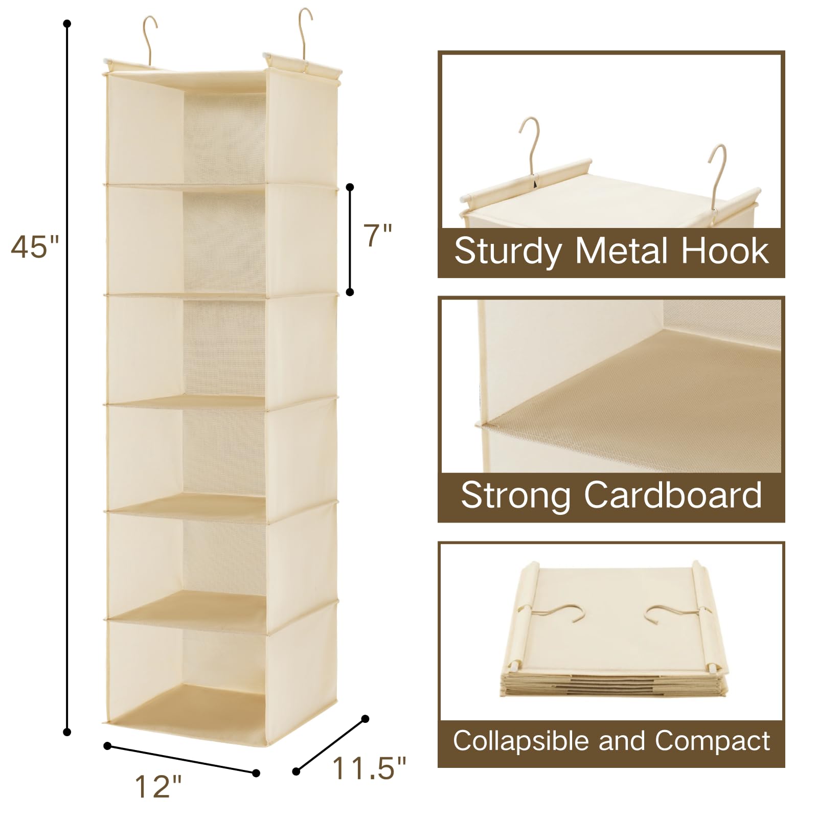 MAX Houser foldable closet organizer compact for travel and small spaces