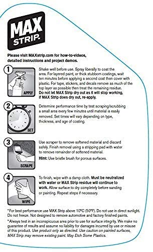 Max Strip adhesive residue removal for sticky messes.