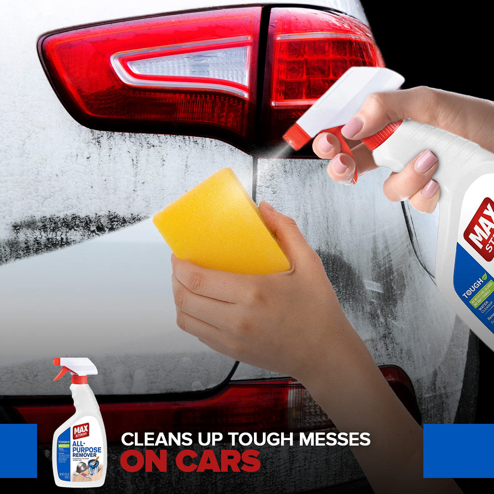 Max Strip glass and tile cleaner for precise paint removal.