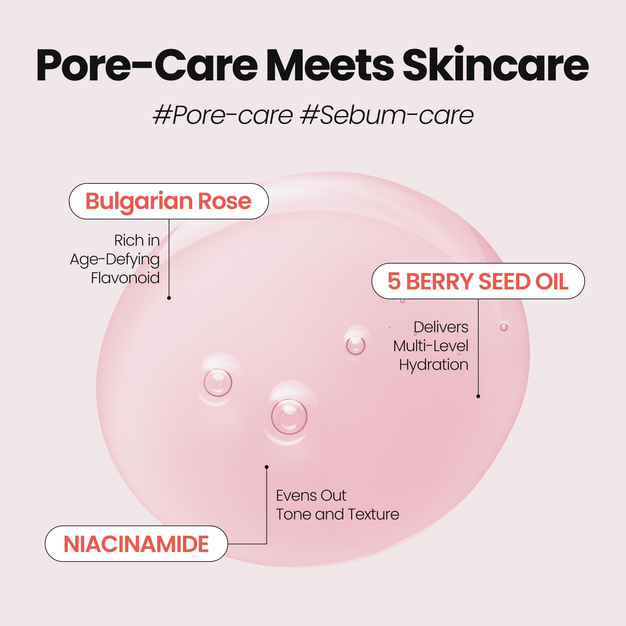 MAXCLINIC Rose Oil to Foam demonstrates oil-based cleansing and sebum control for clearer-looking pores