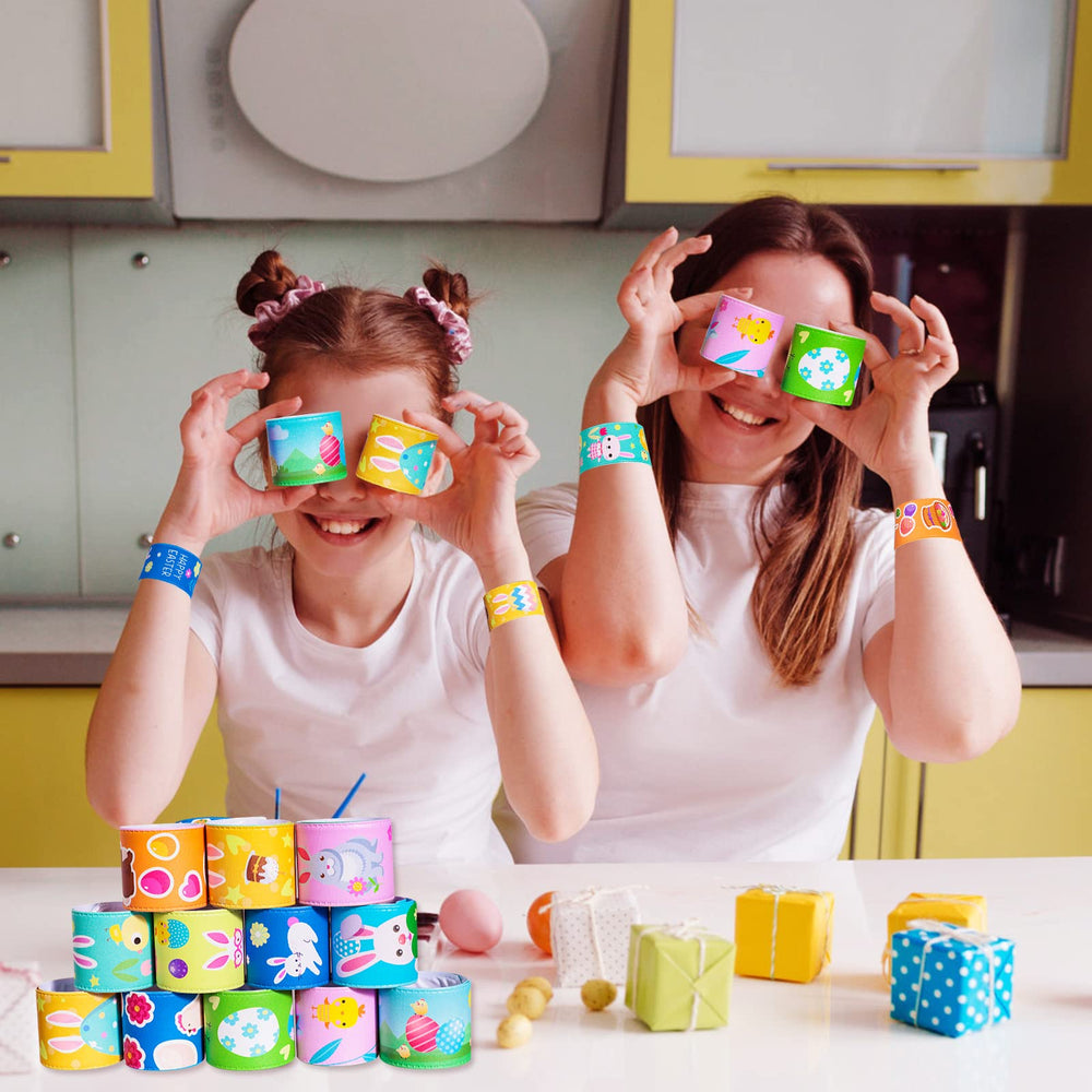 Max Fun Easter slap bracelets, ideal as game prizes and giveaways