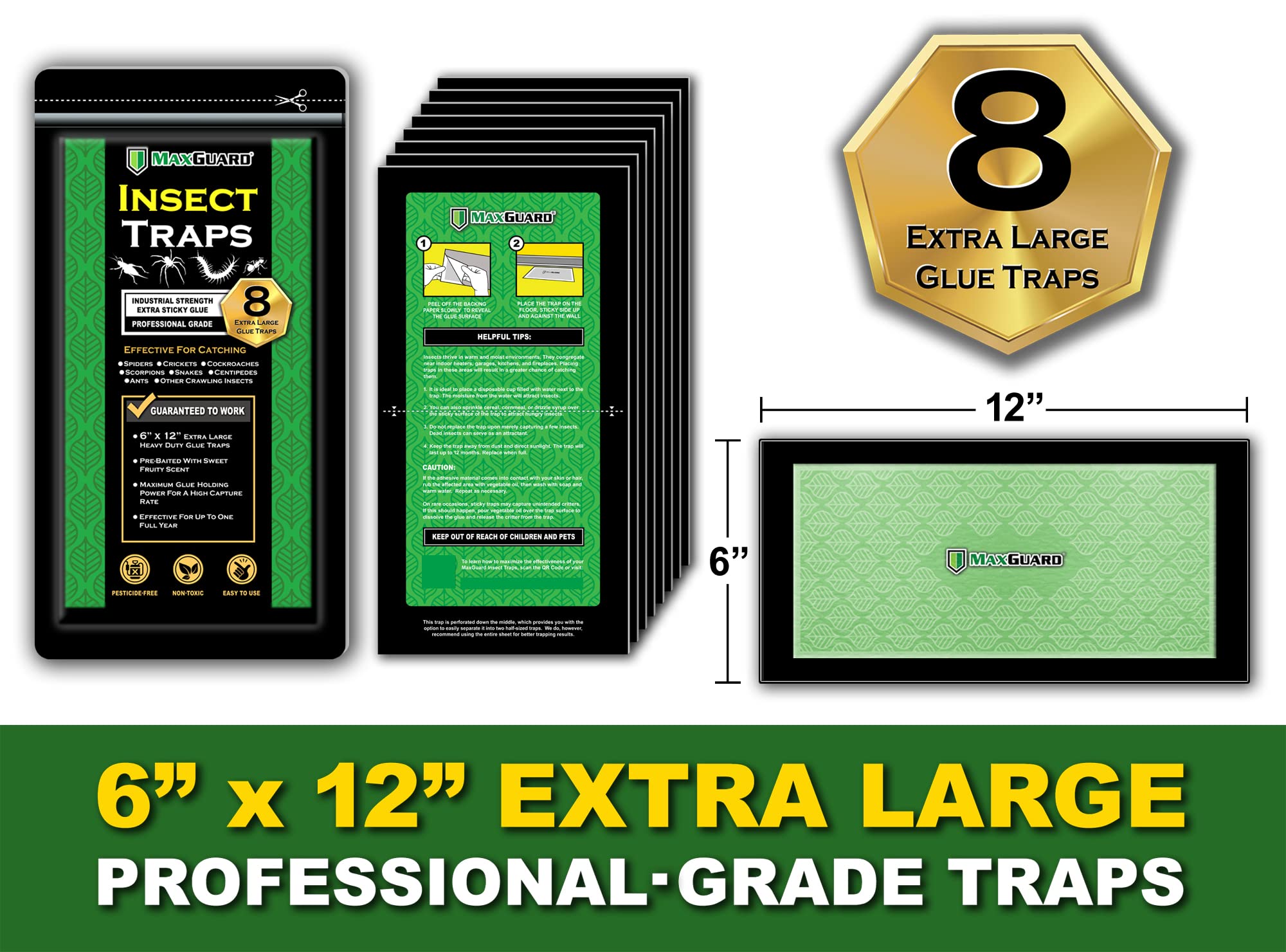 MaxGuard Extra Large Traps in use in a kitchen, offering safe, non-toxic protection for homes.