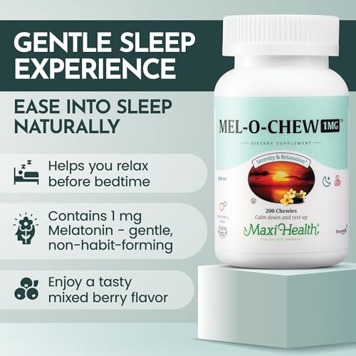 Maxi Health Mel-O-Chew berry flavor chewable ready for bedtime