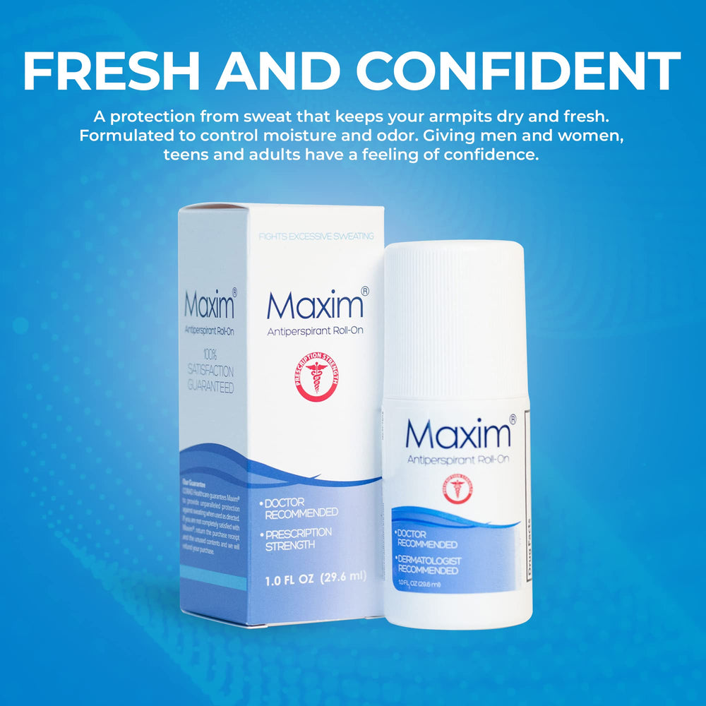 MAXIM roll-on application demonstrates quick, convenient antiperspirant use.
